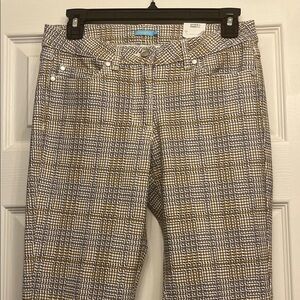 J. McLaughlin Houndstooth Pants in Tan, navy and White NWTs EX Lexi Jean